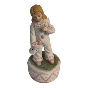 Vintage Music Box Send In The Clowns Girl Figurine